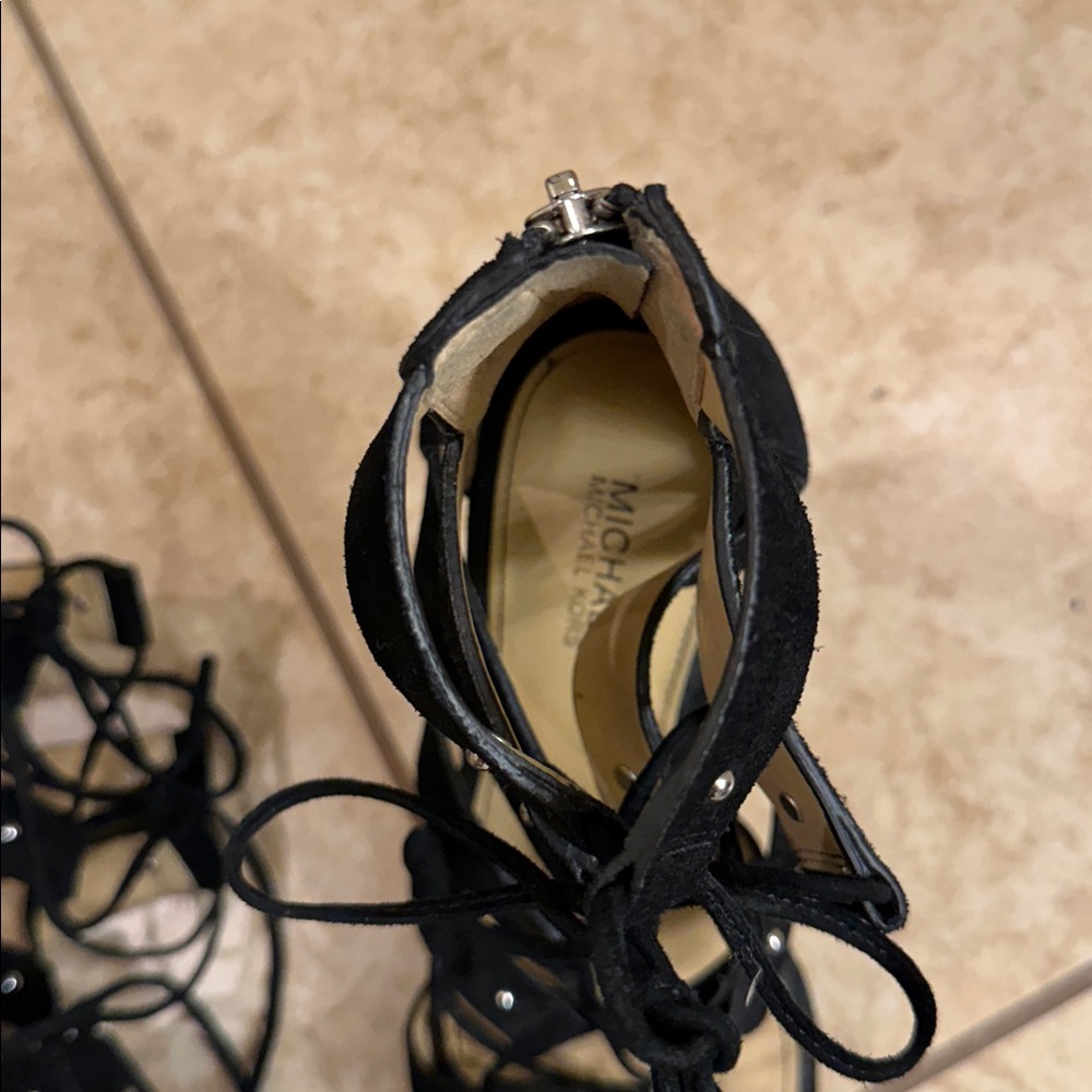 Michael Kors Sofia Platform Suede Black Heel - image 6